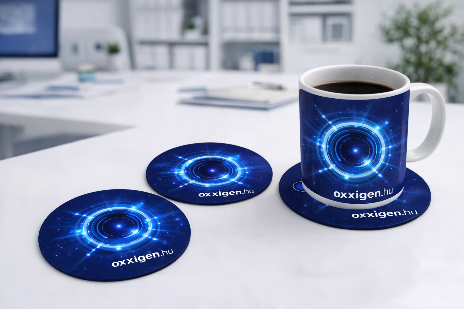 Bögre poháralátétekkel